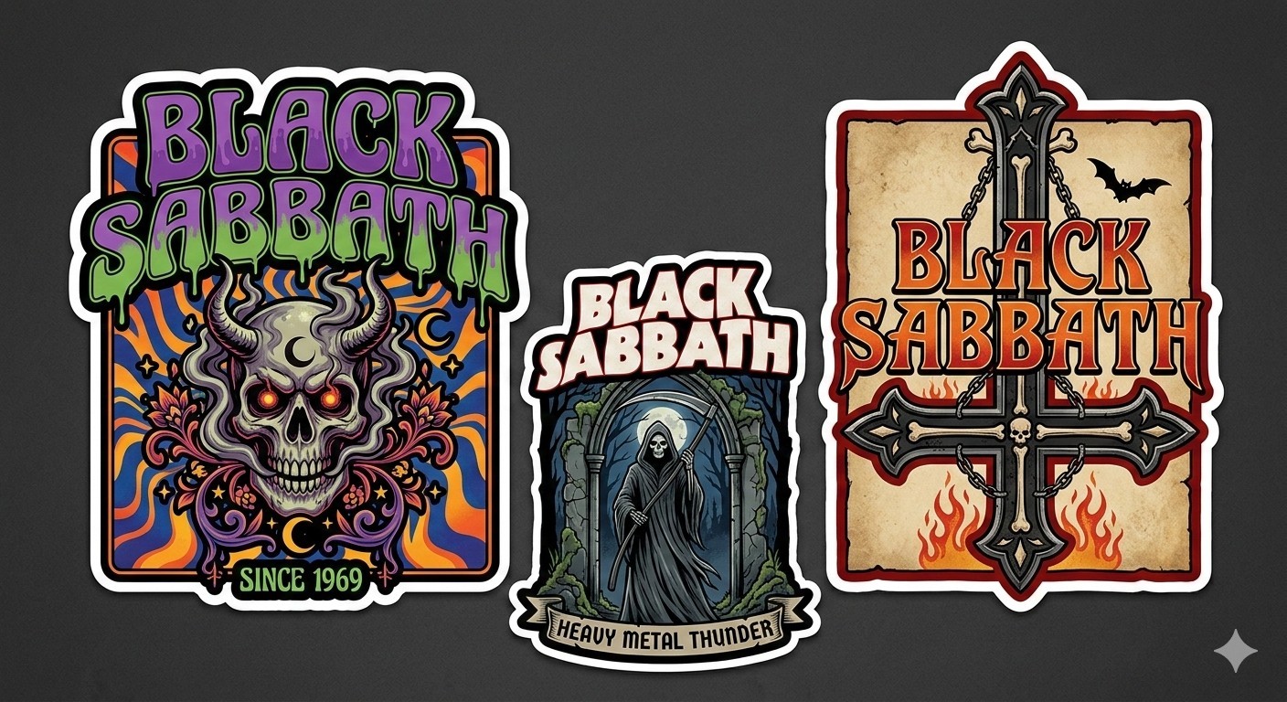 3 Black Sabbath Stickers Decal Phone Laptop