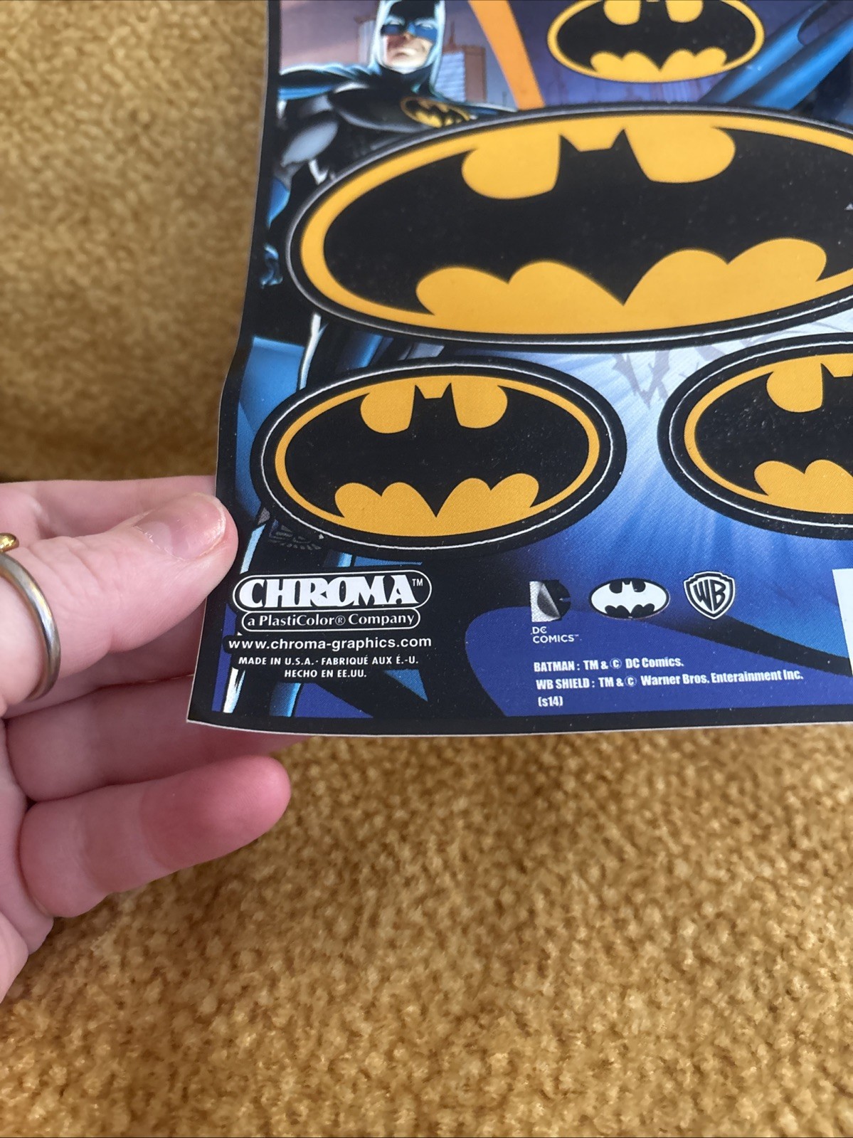DC Comics Batman Logo Car Emblem 3-Pack Multi-Color