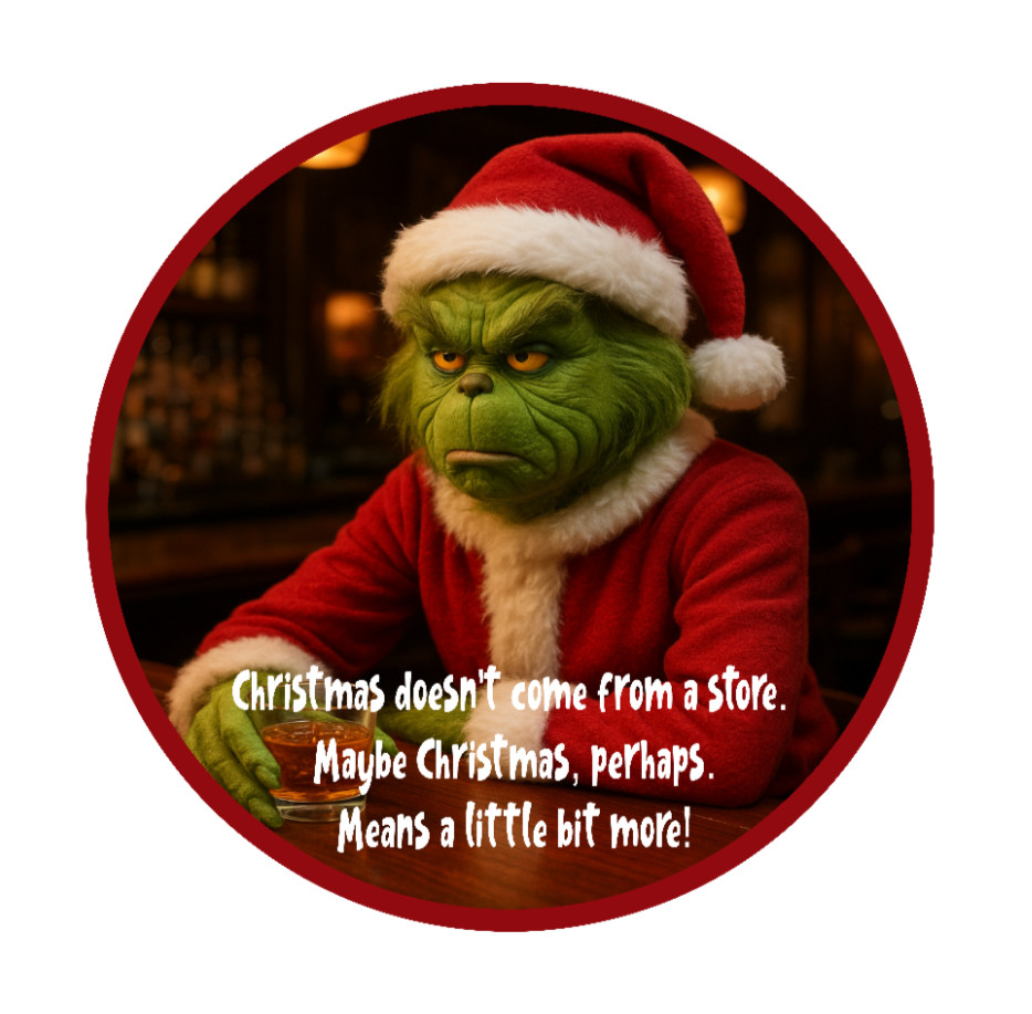 Christmas – Grinch "Little Bit More" – 4" Vinyl Decal Sticker Gift Decor Jar Car