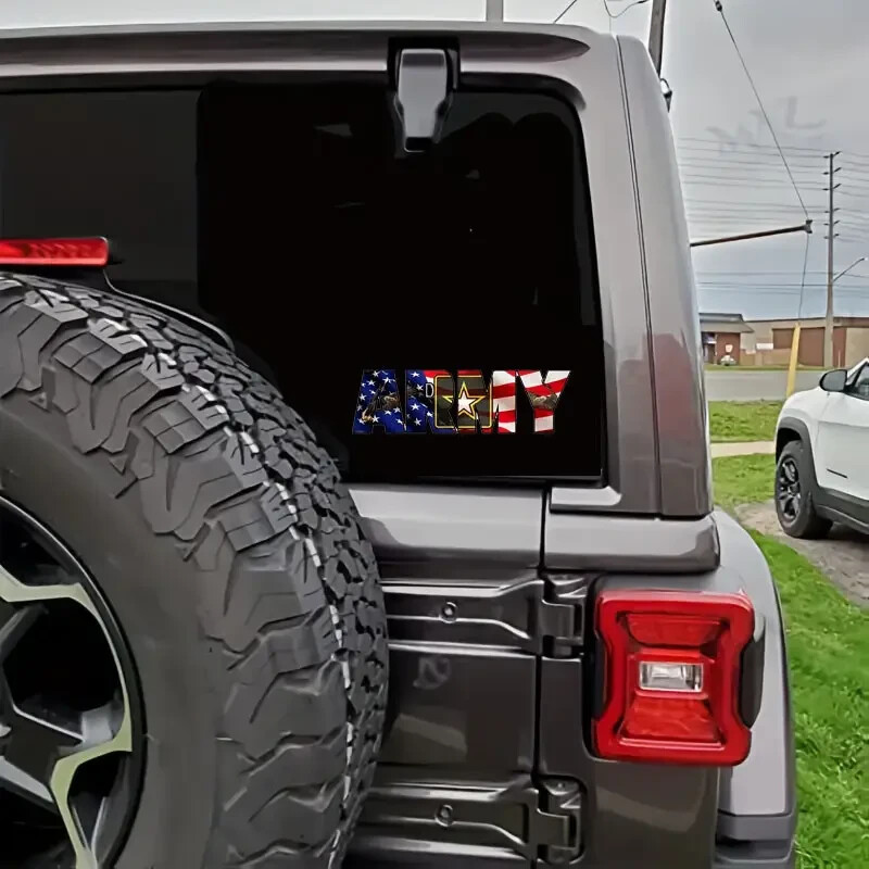 Army Vinyl Decal – American Flag and Star – NEW