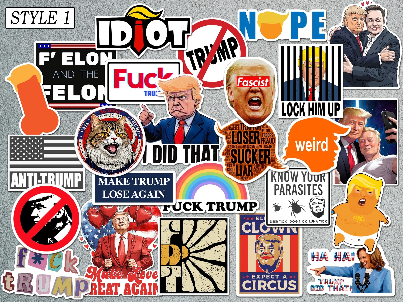 I Did That Trump Sticker Pack – anti Trump Stickers, Trump Eclipse Meme Sticker