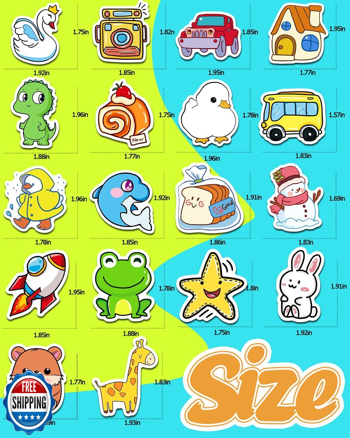 Apakkai 600 Pcs Cute Stickers for Kids, Water Bottle Stickers for Teens, Kawa