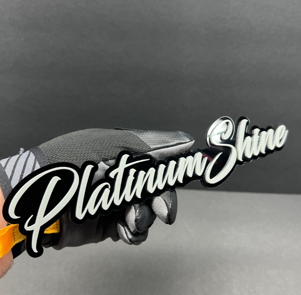 Custom Acrylic Lazer Cut MULTI COLOR Car Emblem Badge Customized Text Names LOGO