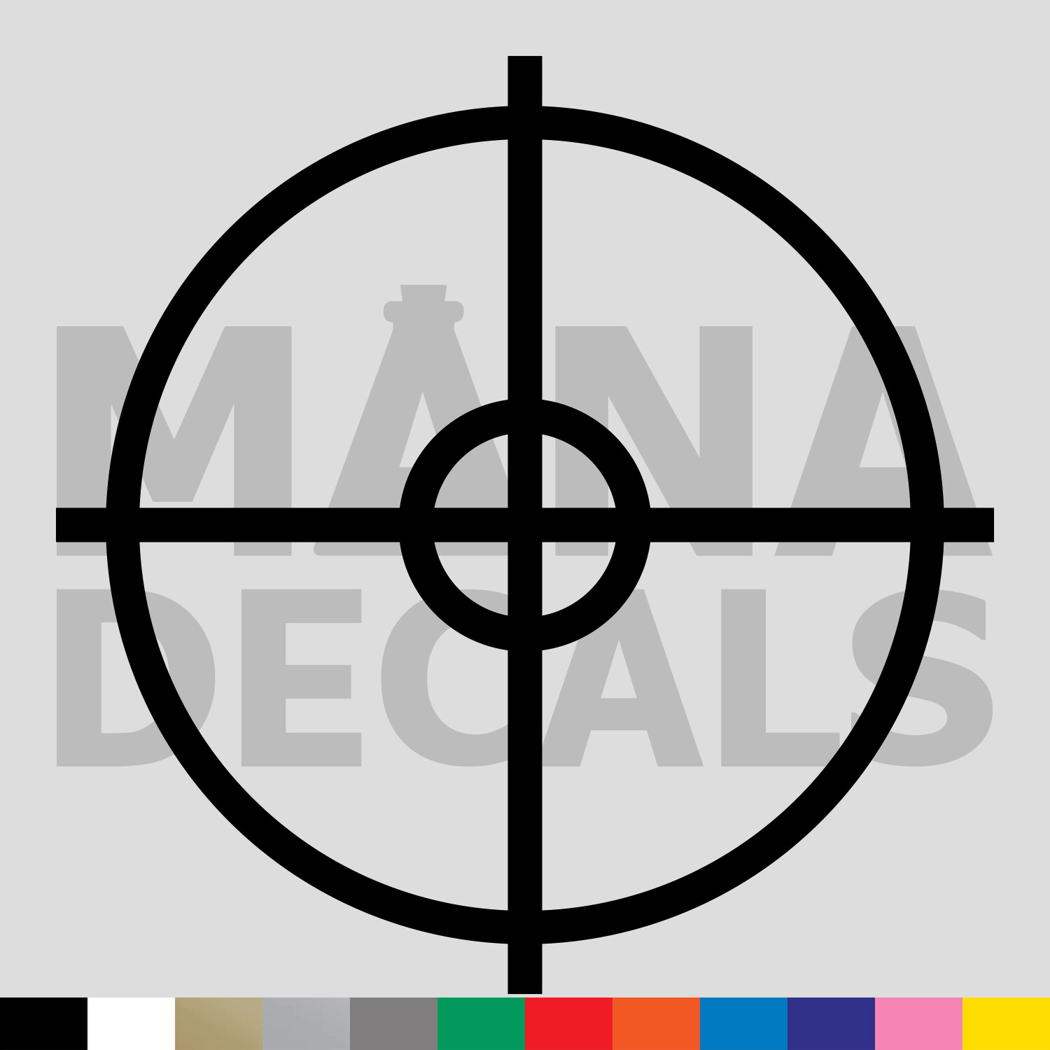 Cross Hairs Vinyl Die Cut Decal Sticker – Sight Aim Sniper Rifle Gun
