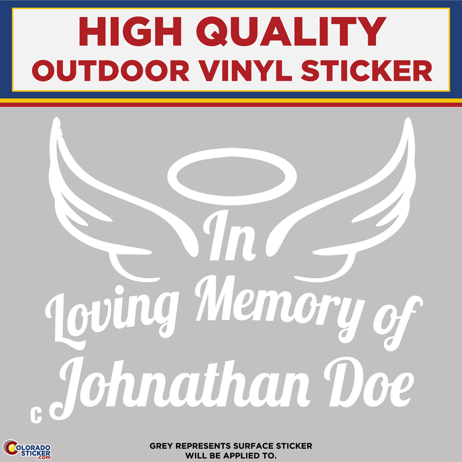 In Loving Memory – C, High Quality Die Cut Vinyl Sticker Decals