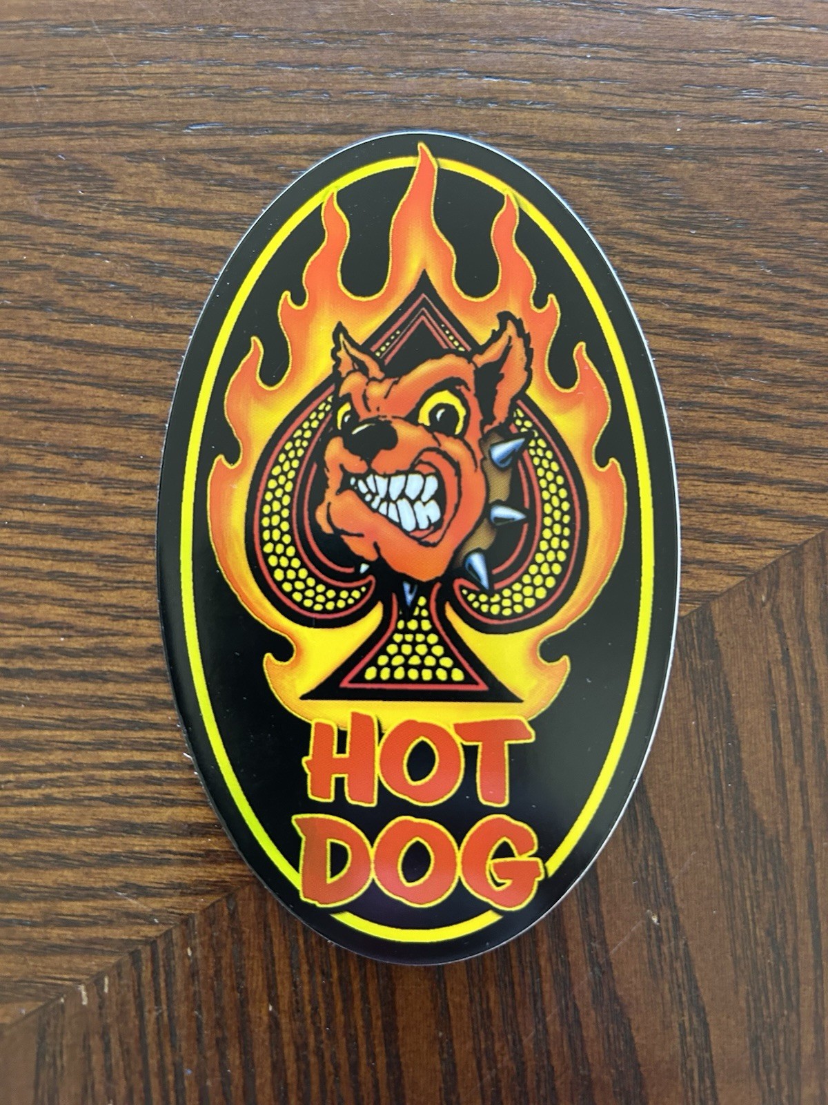 VTG 2005 VSI Cool Ovals Sticker Hot Dog Flame Vinyl Decal Journal Art Decor