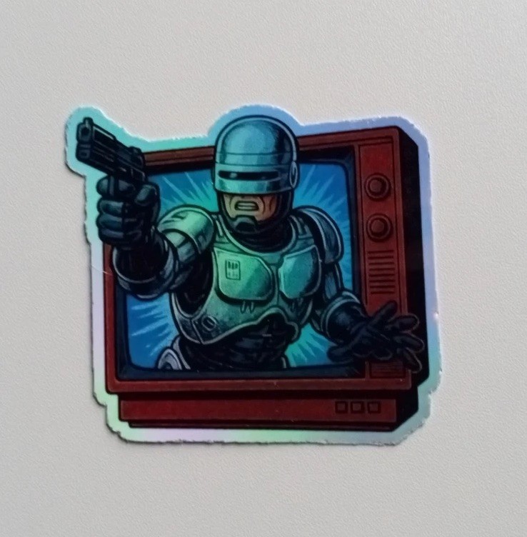 RoboCop 3 Inch Waterproof Vinyl Holographic Sticker