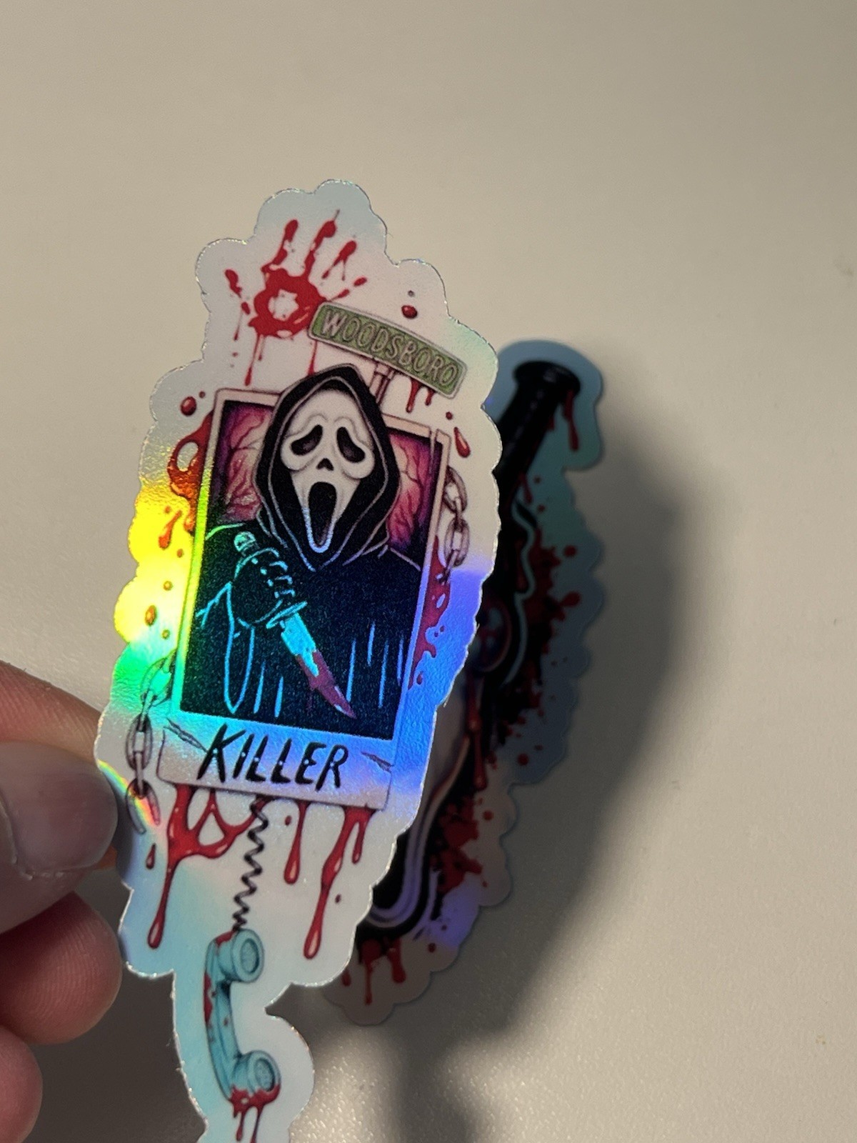 Scream Ghostface Holographic 3 Inch Waterproof Sticker Pack (2)