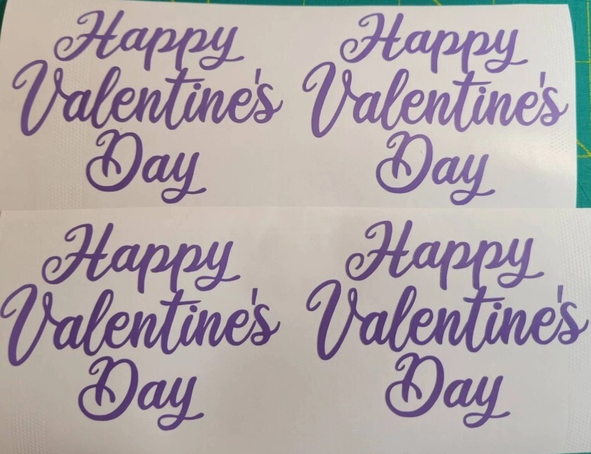 Set of 4 HAPPY VALENTINE'S DAY Vinyl Decals Stickers Valentine Gifts Crafts