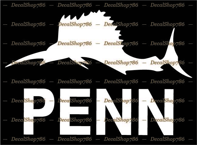 Penn Fishing – Fishes – Outdoor Sports – Vinyl Die-Cut Peel N' Stick Decals