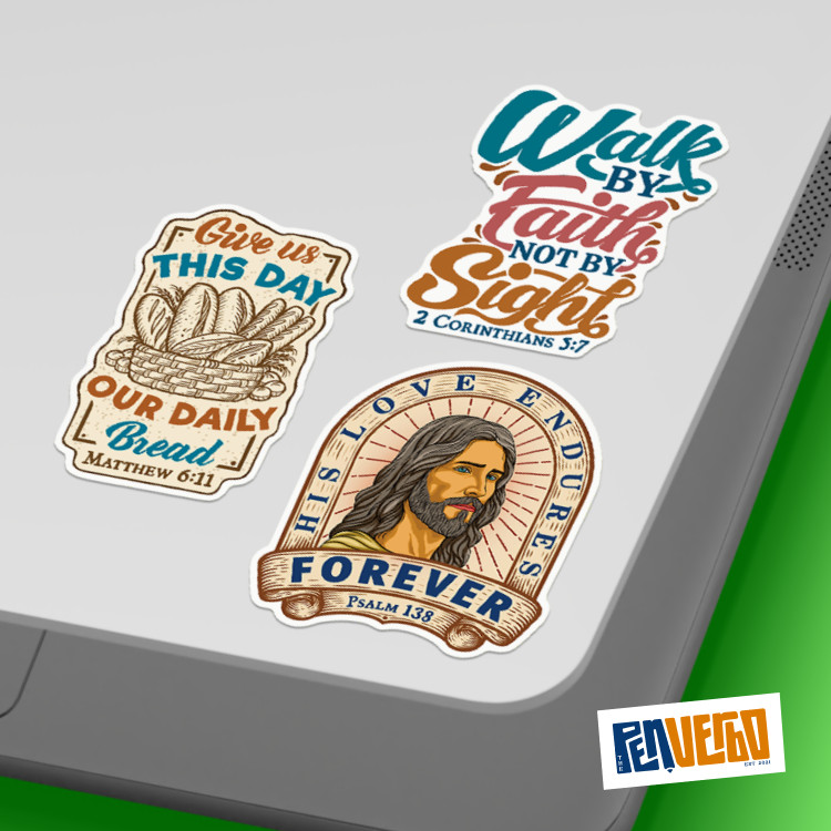 His Love Endures Forever Sticker | Psalm 138 | Religious Gift | BV240
