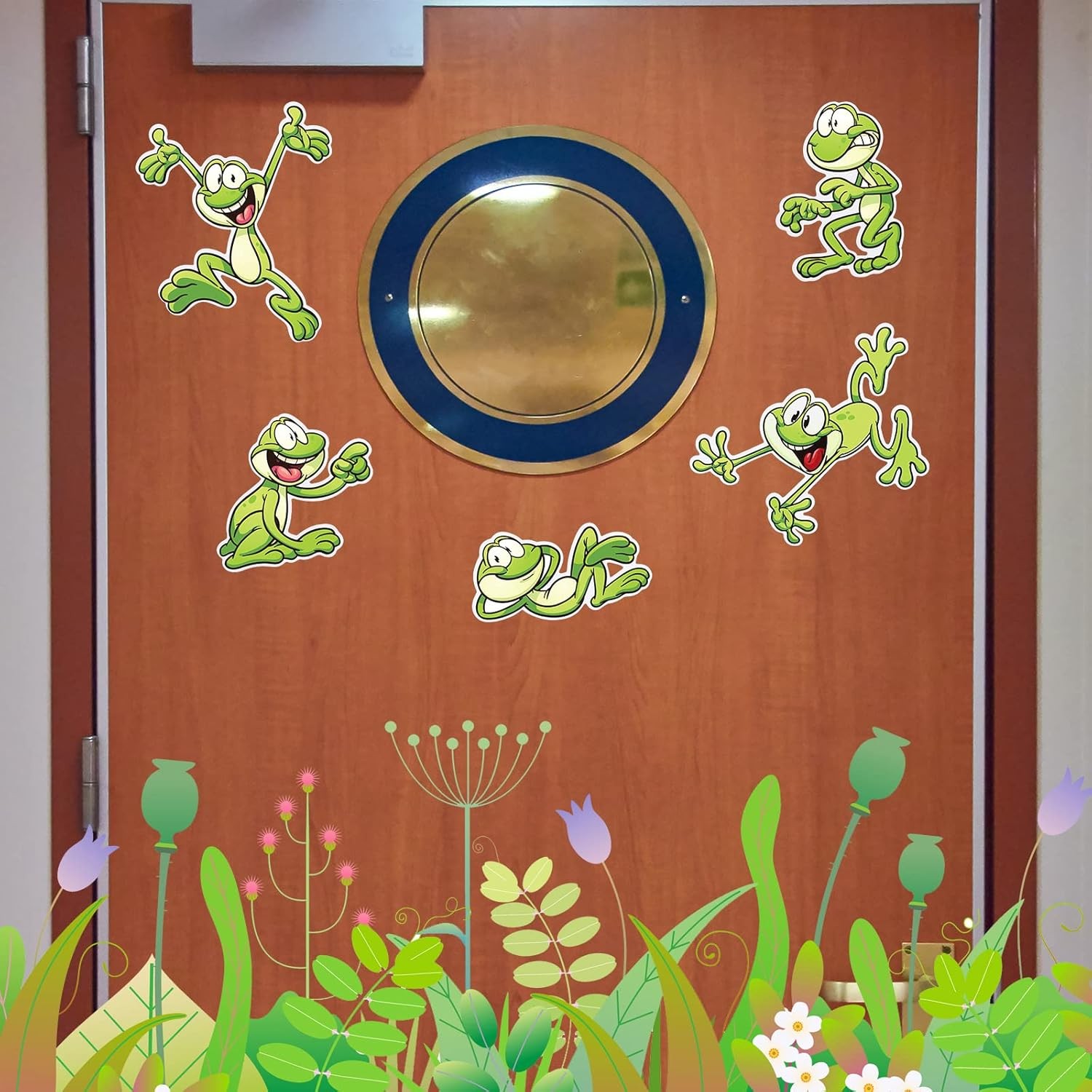 Cute Frog Car Magnets Waterproof Sticker Set Decorative