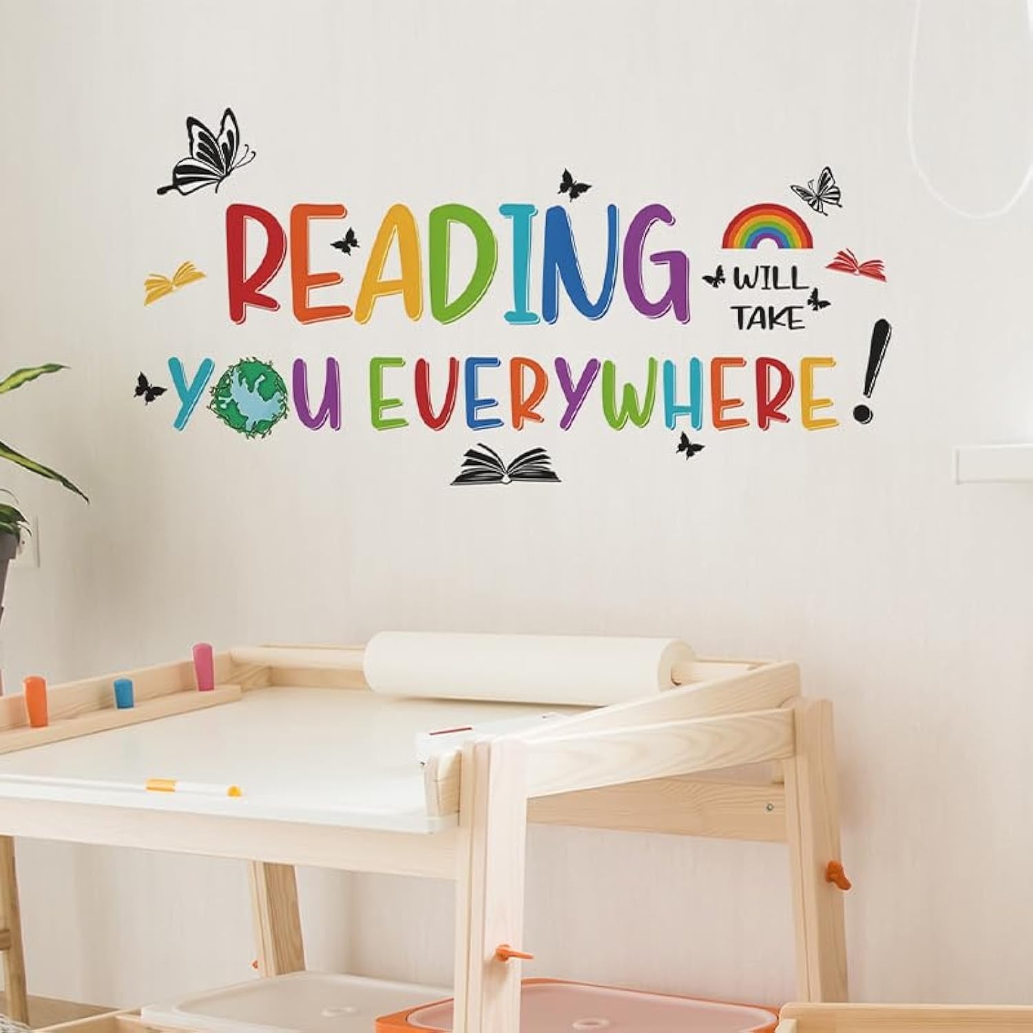 iMagitek Reading Corner Wall Stickers, Reading Will Take You Everywhere Inspi…