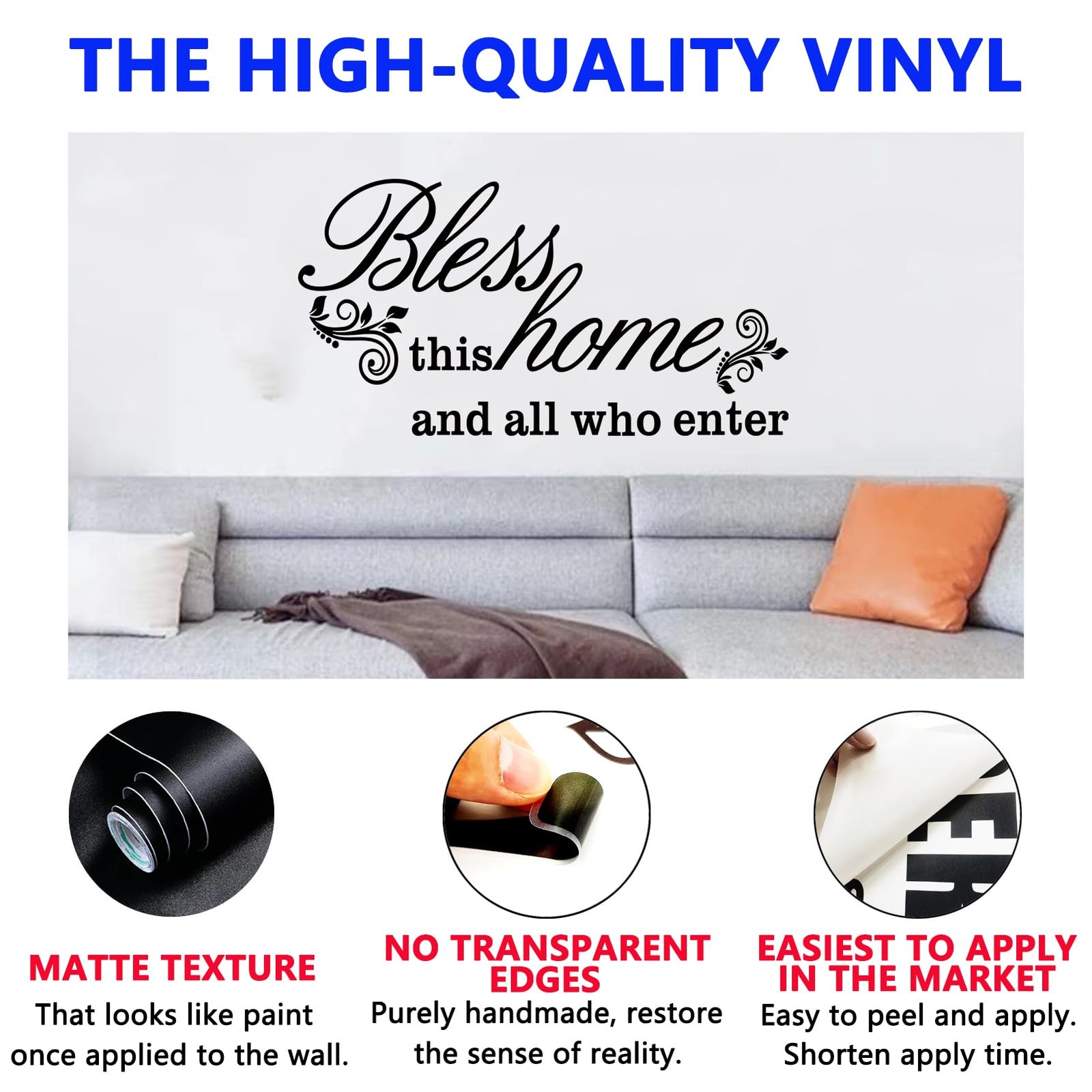 Inspirational Quotes Family Wall Stickers: Home Living Room Bedroom Vinyl Art…