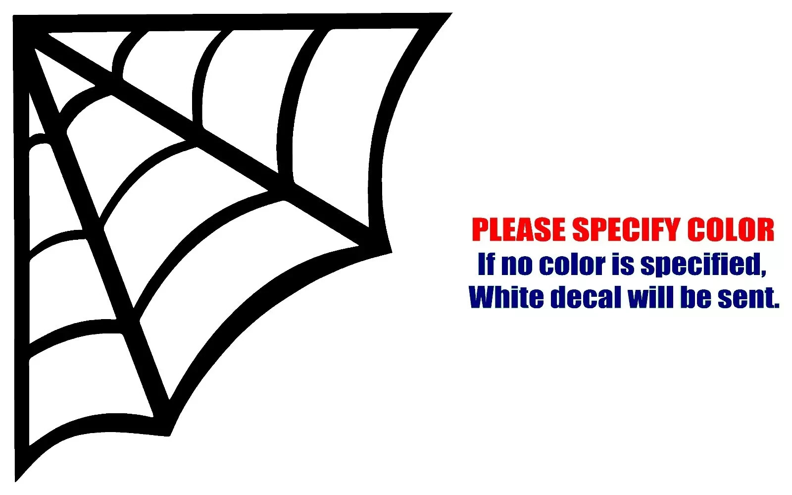 Corner Spider Web Vinyl Decal Sticker Car Truck window Bumper Various Sizes