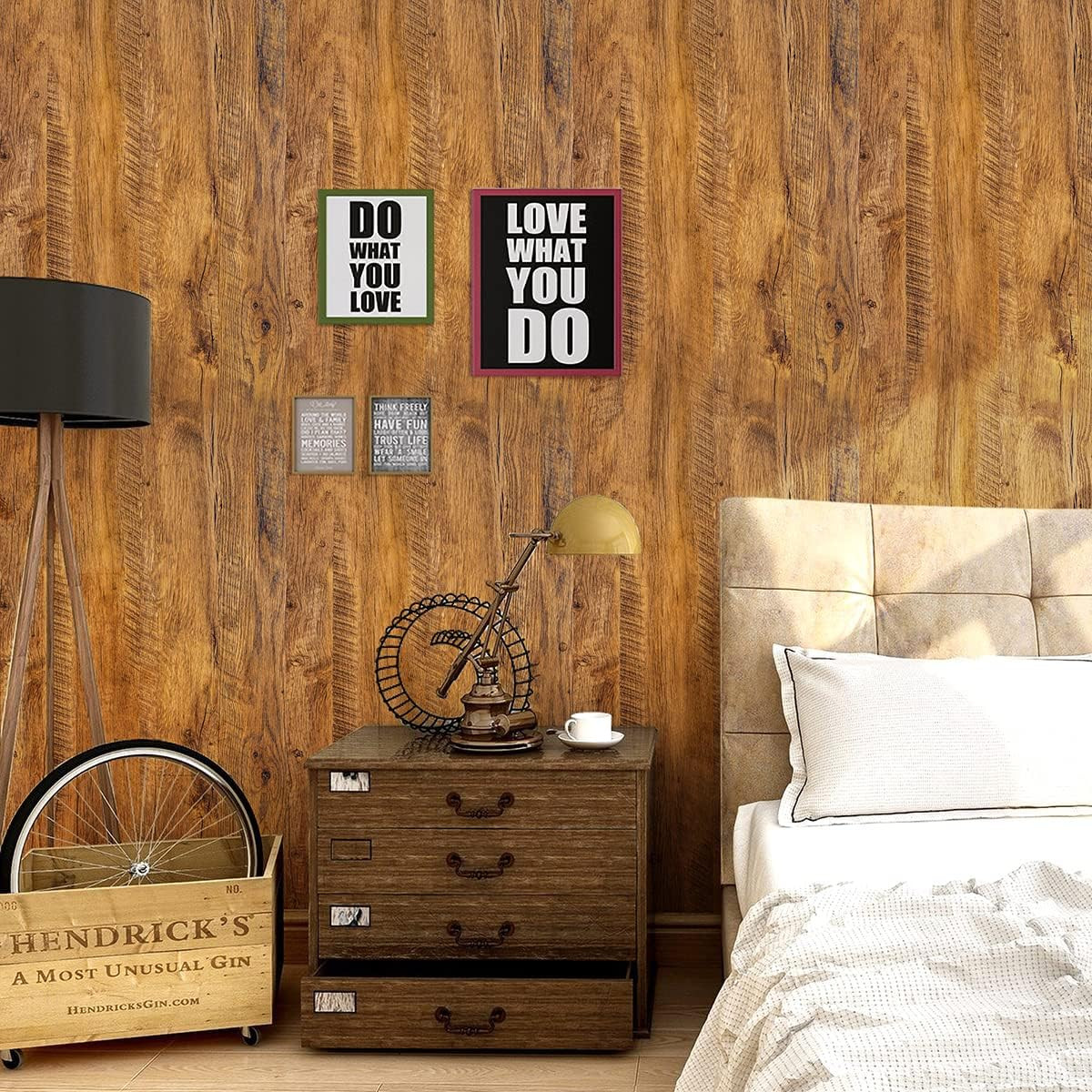 Brown Wood Grain Contact Paper Wood Look Wallpaper Rustic Faux Wood Peel and …