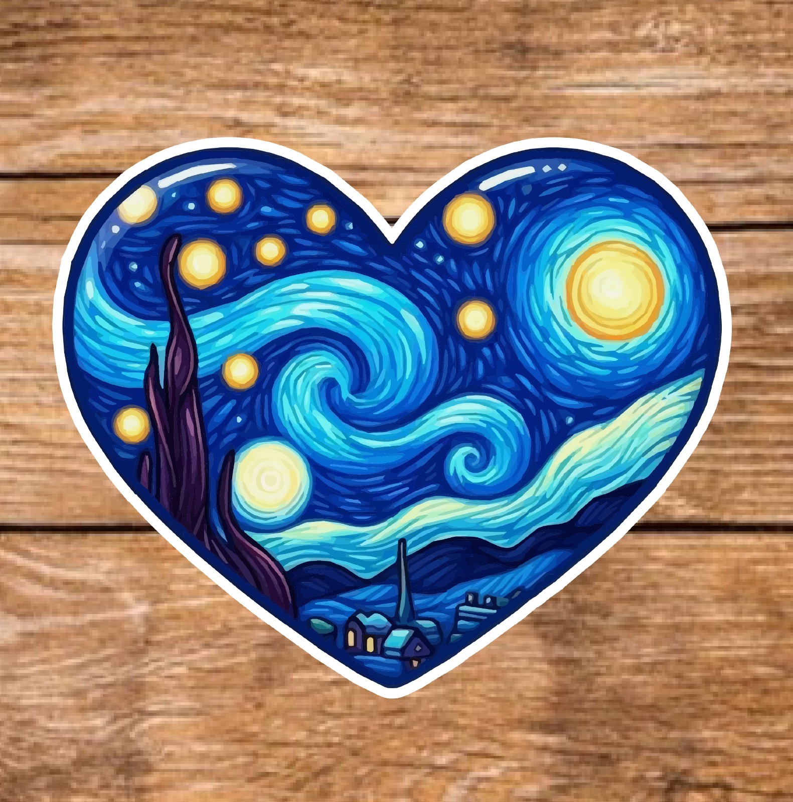 Love – 2 Pages (18 Sticker Set) 2in, Waterproof, Glossy Finish Vinyl.