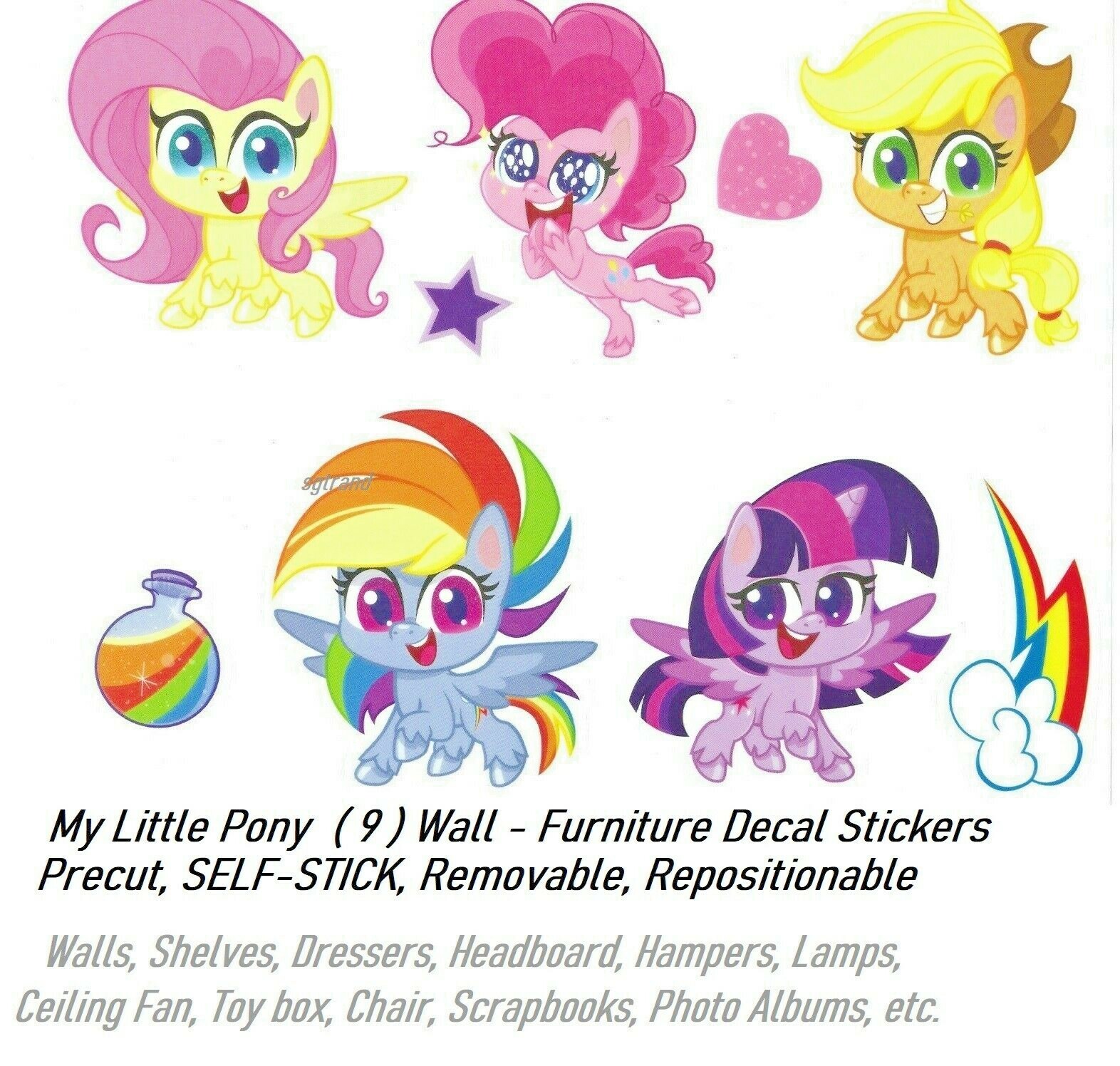 My Little Pony Wall Furniture Decal Stickers Vinyl Wall Bedroom Decals Sticker