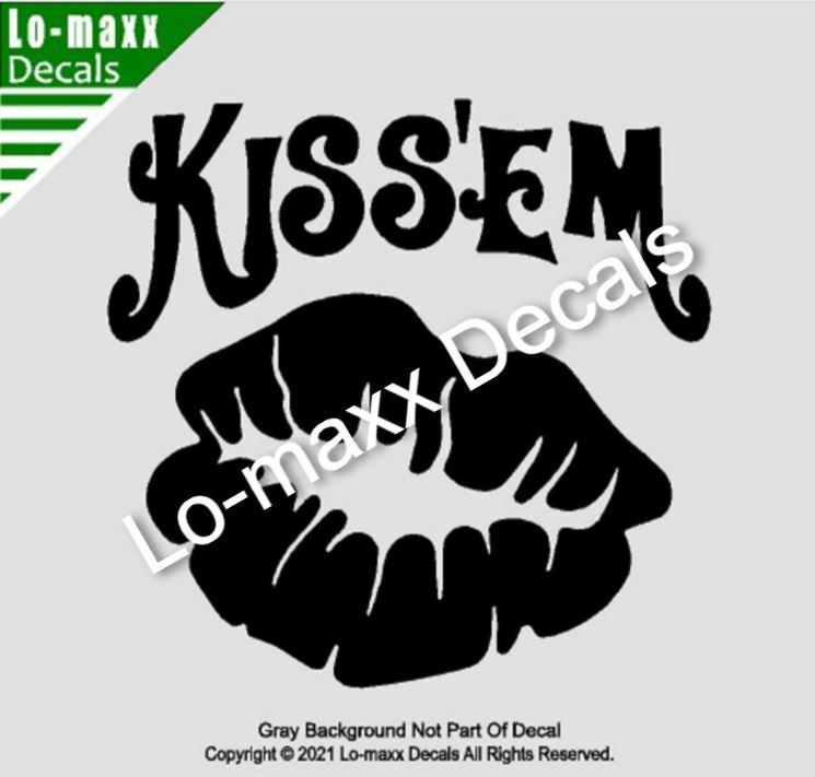 KISS’EM Kissing Hot Lips Original Design Superior Quality Die Cut Vinyl Decal