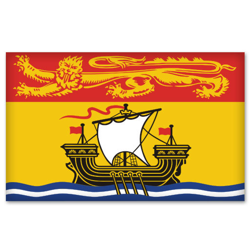NEW BRUNSWICK Canada Flag bumper sticker decal 5" x 4"