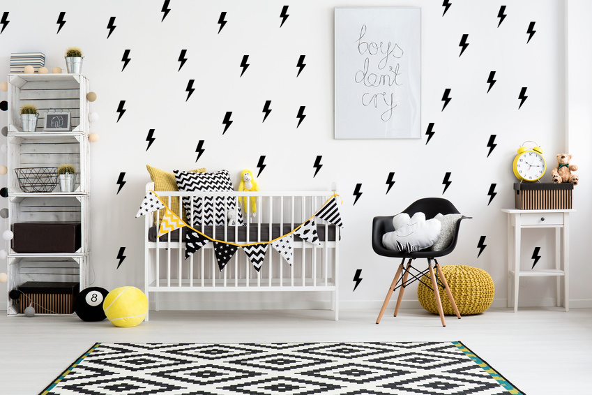 Lighting Bolt, Lightning Bolt Decal, Nursery Wall Decal, Childrens Wall Decals
