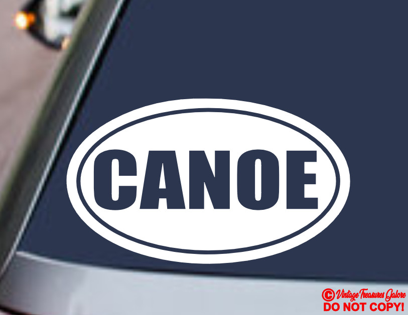 CANOE Vinyl Decal Sticker Car Rear Window Wall Bumper BOAT PADDLE WATER SPORT