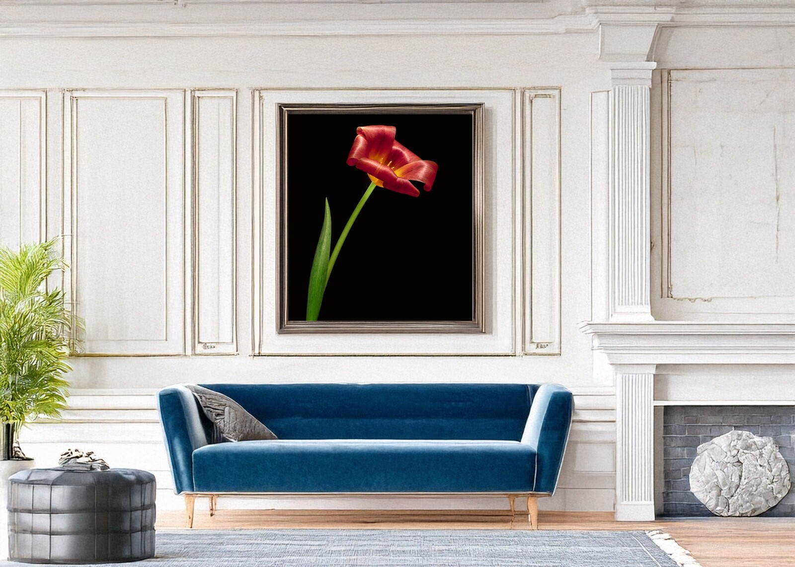 Red Tulip, Flower, Wall Art, Home Decor, Picture Print 16x20inch