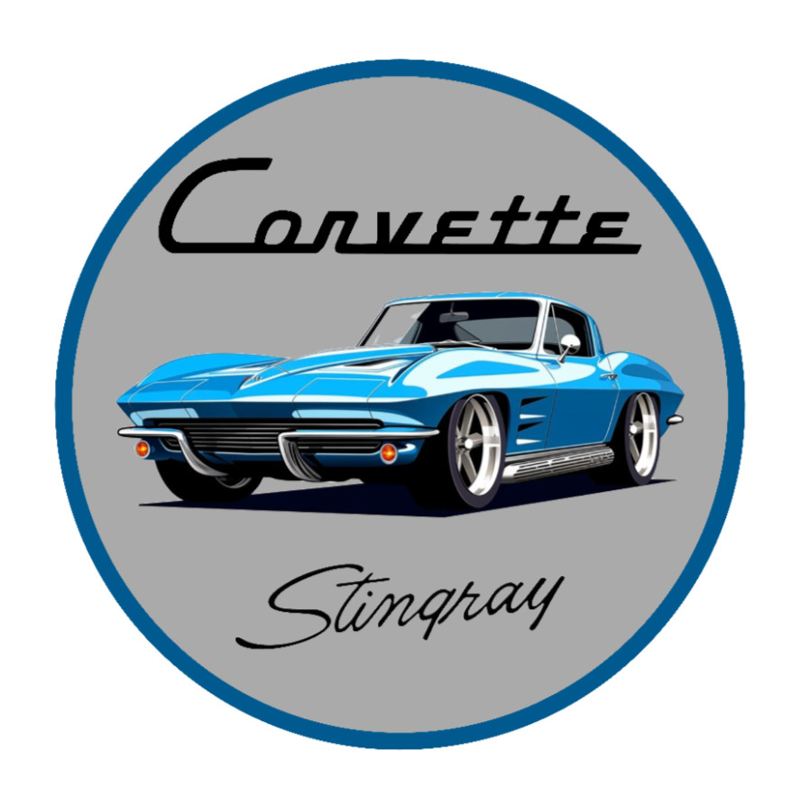 Car Classics "Corvette" – 4" Vinyl Decal Sticker Handcrafted Car Truck Cooler 25
