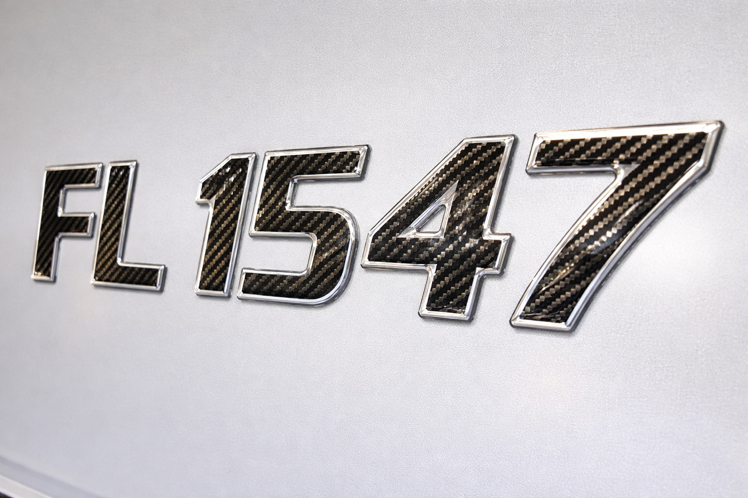 Carbon Fiber Boat Numbers and Letters 3” Waterproof Marine Registration Decals