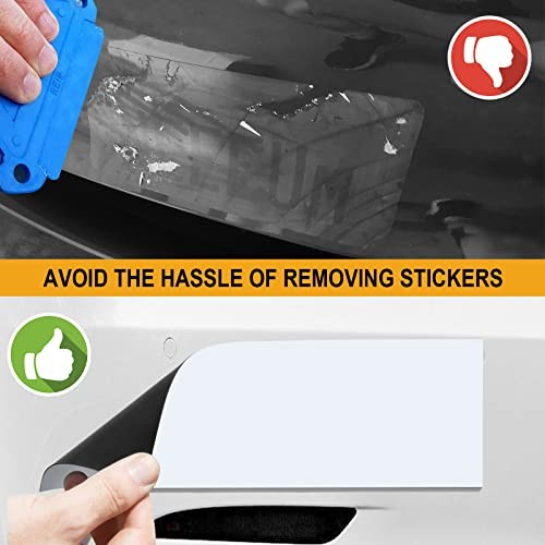 4Pcs 12" X 4" Bumper Sticker Magnets, Flexible Magnetic Bumper Sticker 4PCS