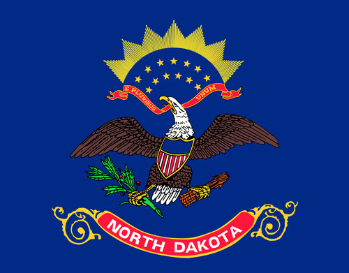 State of North Dakota Flag Sticker Decal USA North Dakota State