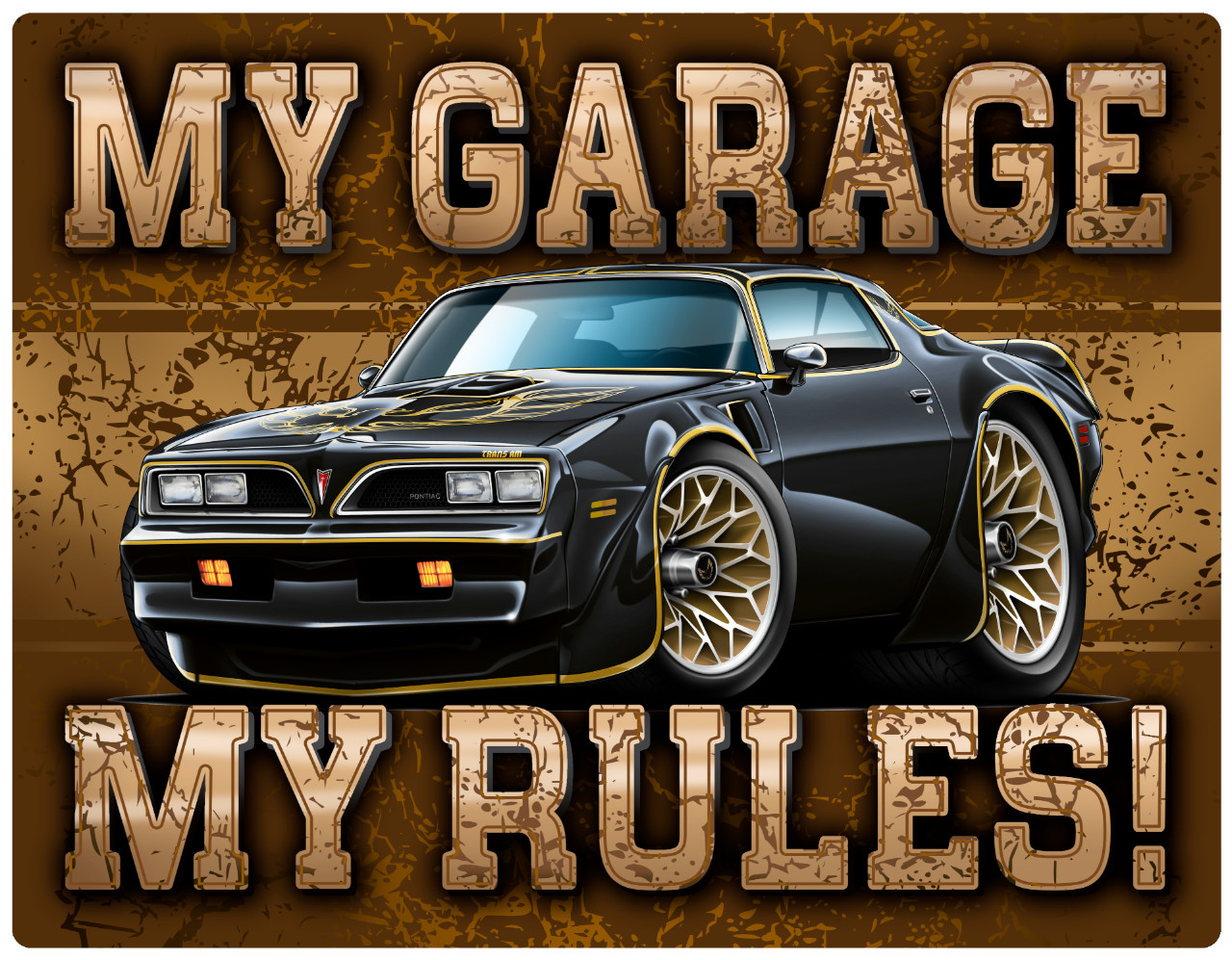 1977 1978 Trans Am Firebird My Garage My Rules Wall Art Graphic Sticker