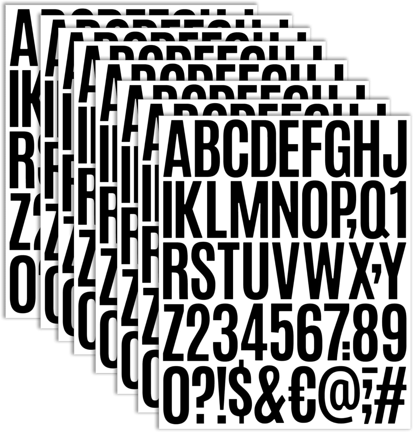 8 Sheets Self Adhesive Vinyl Letters Numbers Kit, Mailbox Numbers Sticker for Ma