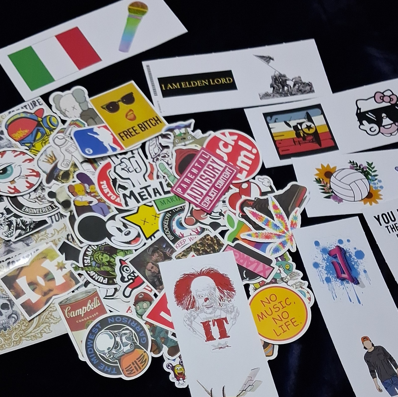 Assorted Music Sticker Lot, Multicolor Mixed Designs & Decals