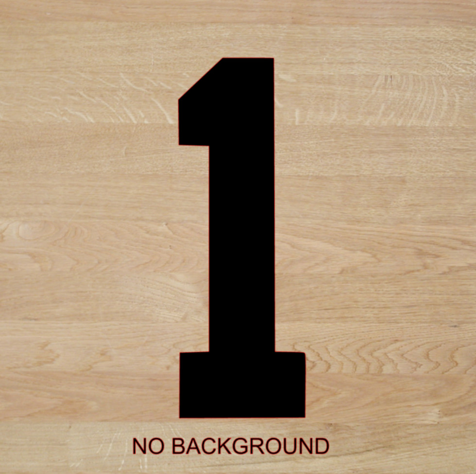 Number One 1 Decal PICK SIZE COLOR Vinyl Sticker Jersey Athlete Varsity Sport