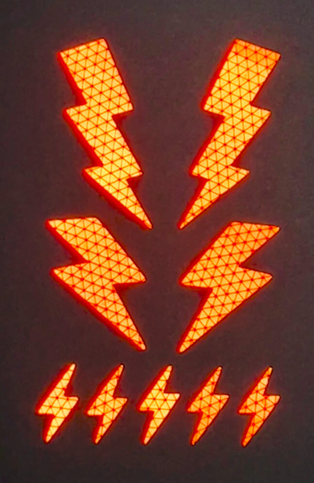 Lightning Bolt Reflective Stickers Decal Reflector Pack