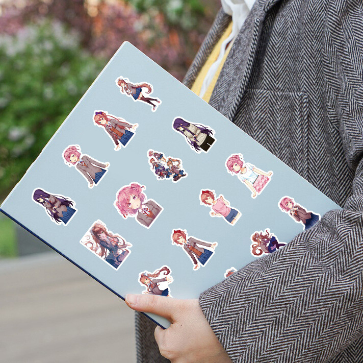 100Pcs Doki Doki Literature Club Game Stickers for Kids Water Bottle Waterproof