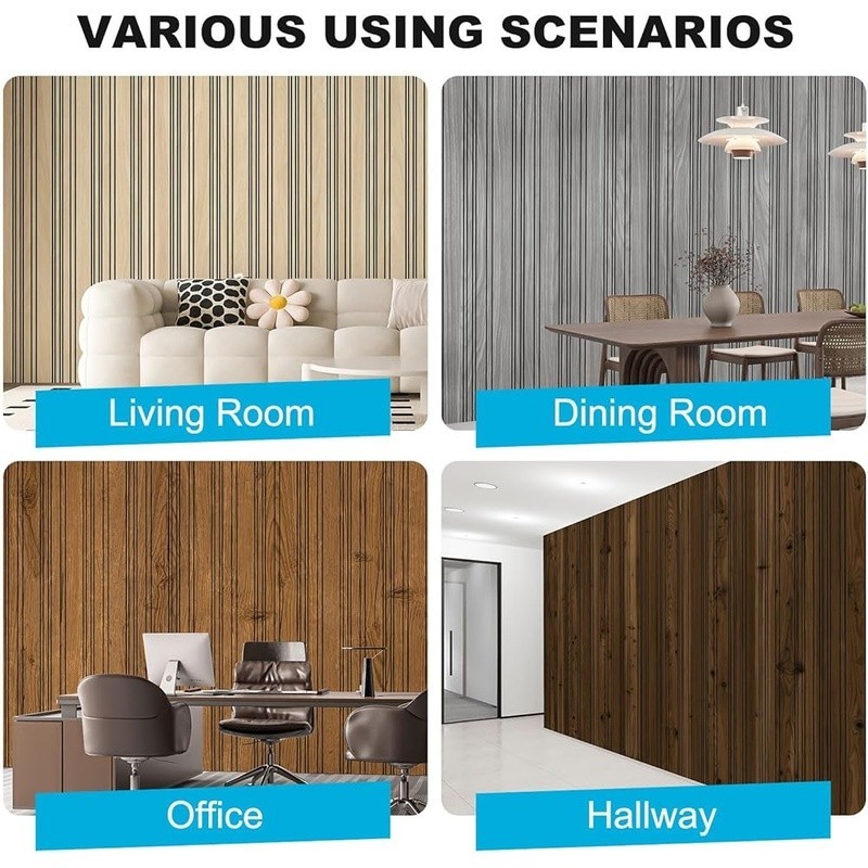 Lightweight Faux Wood Wall Panels Easy Install Eco-Friendly Durable Home Decor