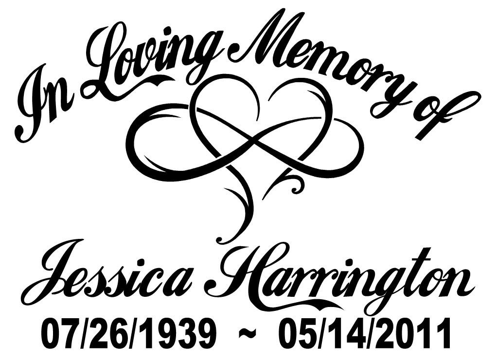 In Loving Memory Decal Infinity Heart Forever Loved Car Window Vinyl Sticker