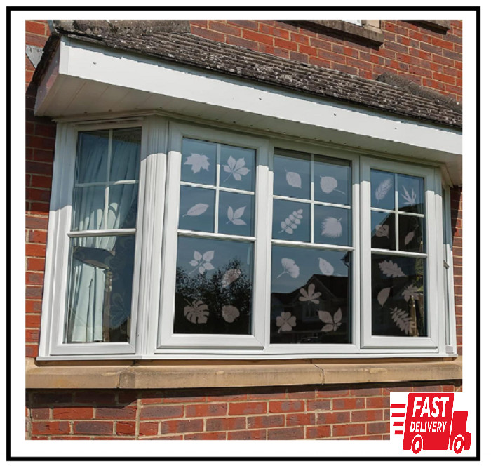 Window Decals for Bird Strikes,52 Pieces Large Leaf Shape anti Collision Window