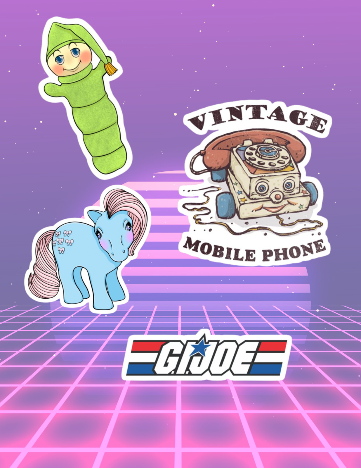 80's Toys Retro Sticker Pack
