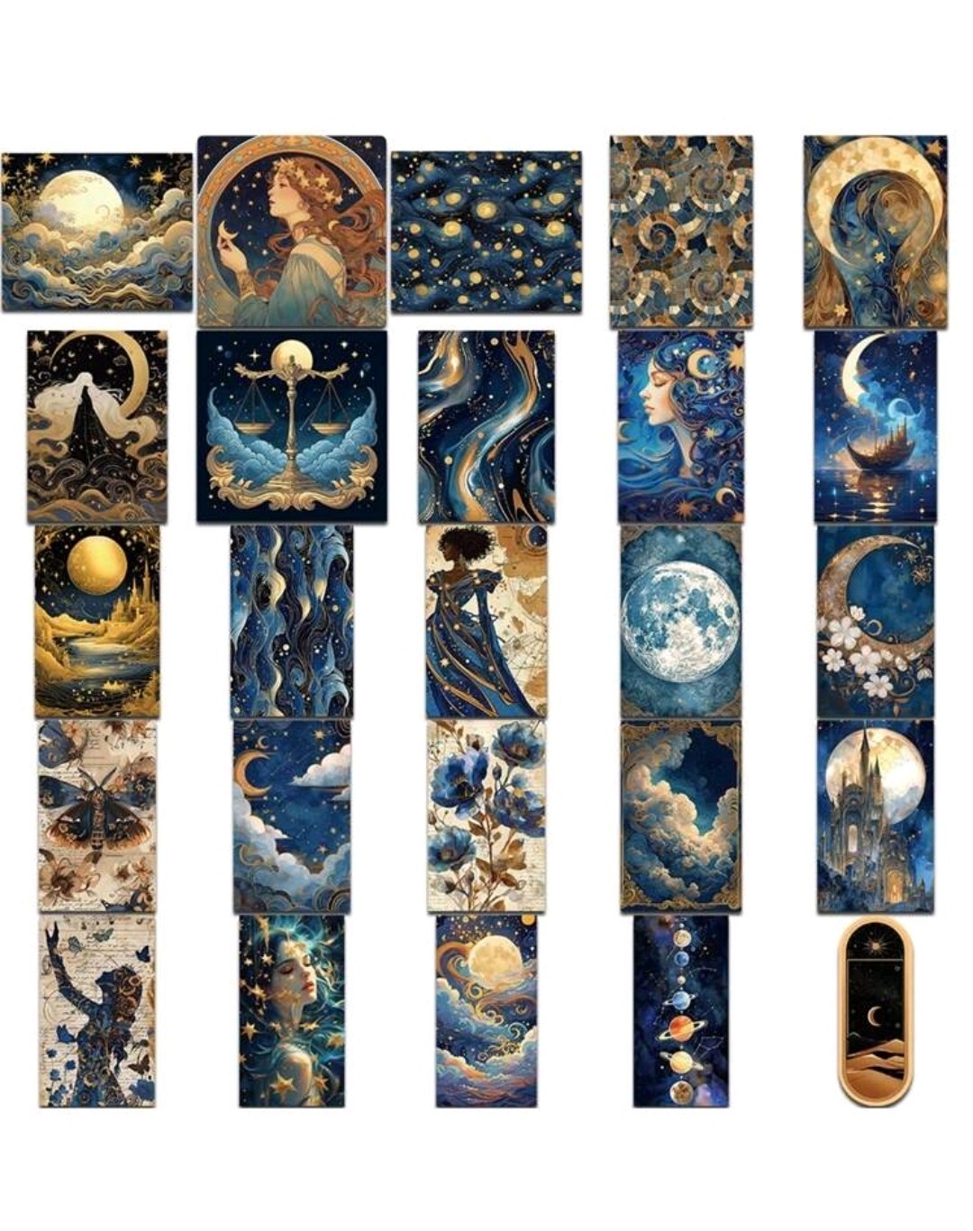 25Pcs Mystical Universe Strange Beauty Planets Flowers Creative Stickers