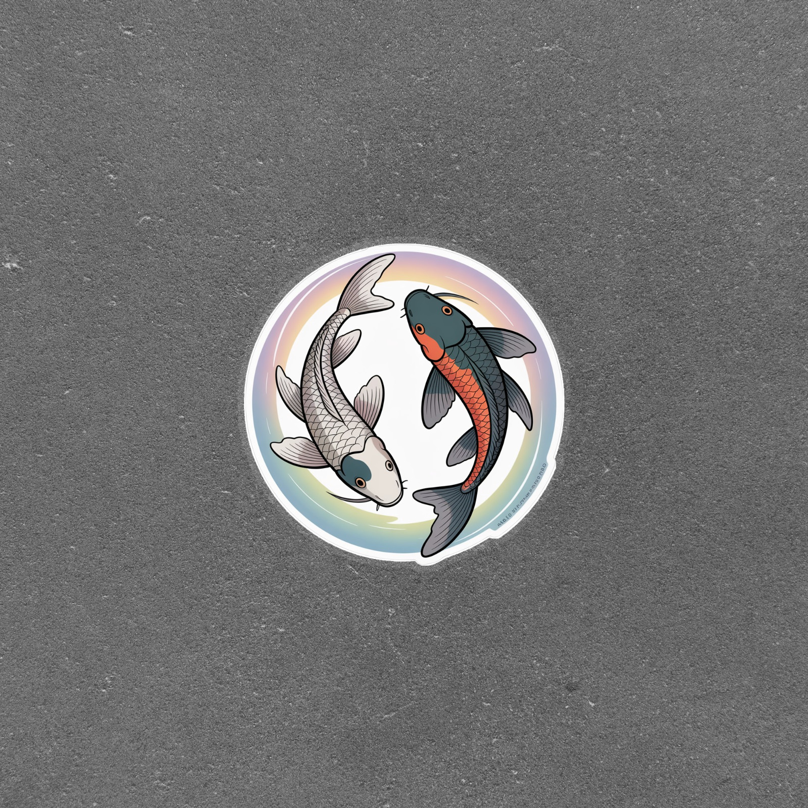 Yin Yang Koi Fish Vinyl Sticker Decal Art Laptop Water Bottle #6164