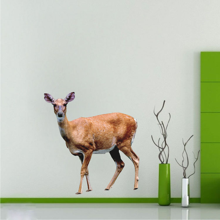 Deer Doe Wall Decal Mural Female Hunting Wild Animals Removable Wall Art, a15
