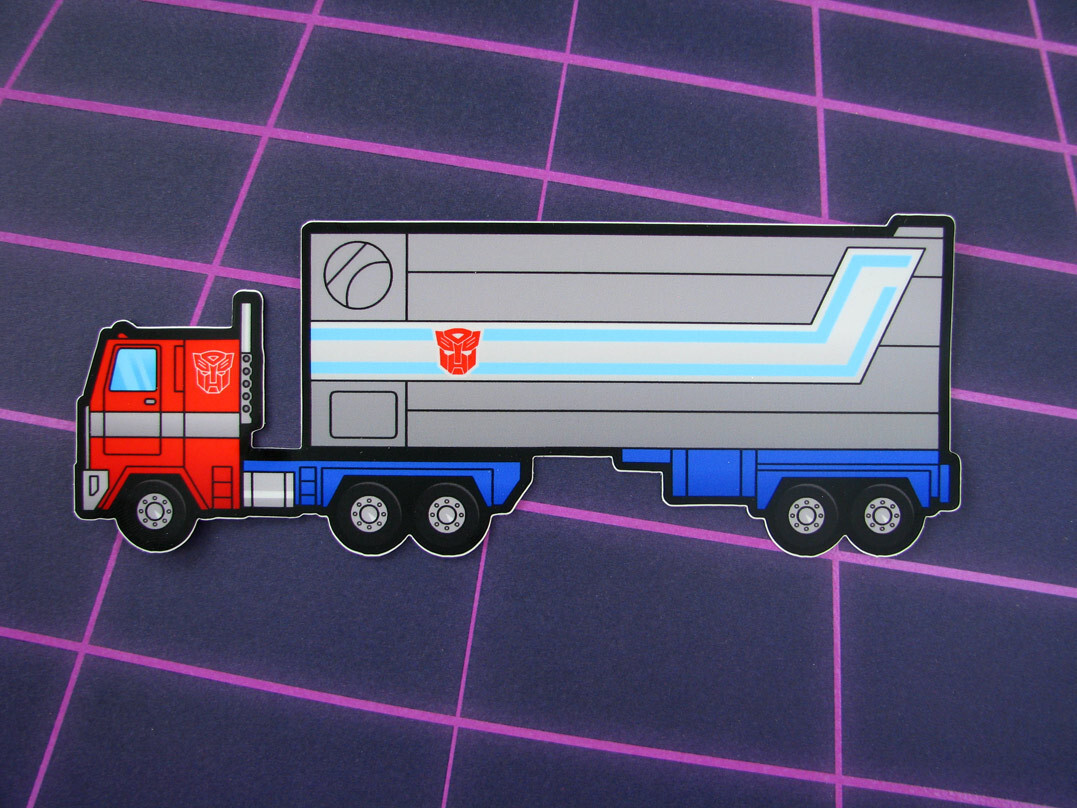 G1 OP Truck Sticker Transformers 6.5" Die Cut Decal G1 Autobot Robot