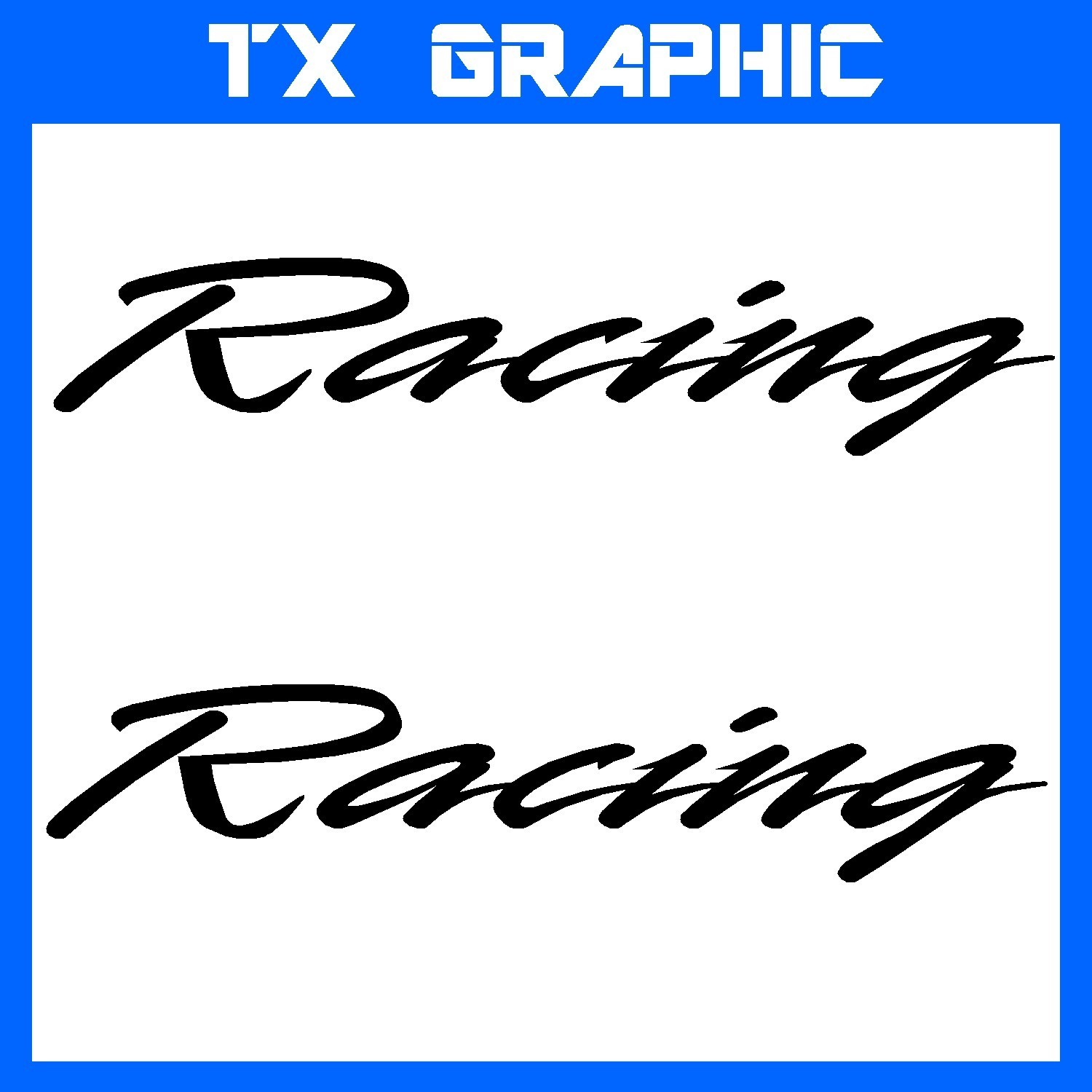 RACING STICKER SPORT JDM VINYL DECAL VEHICLE GRAPHIC 1 SET OF 2 STICKERS