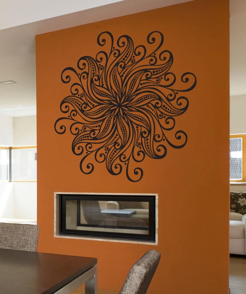Mandala Wall Decal Headboard Bedroom Boho Decor Yoga Studio Decal. #1567