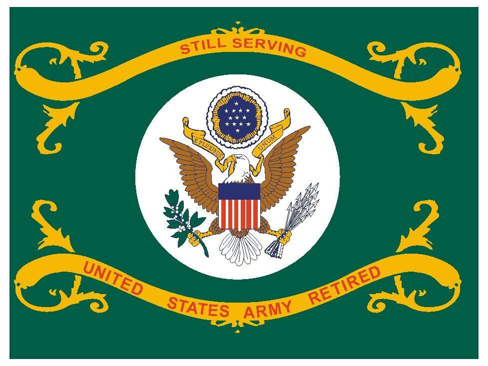 United States Army Retired Military Flag Sticker Decal F588