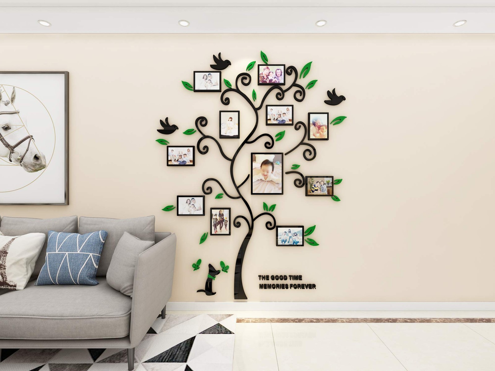 Family Tree Wall Decor Picture Frames Collage for Living Room Frame Accessories