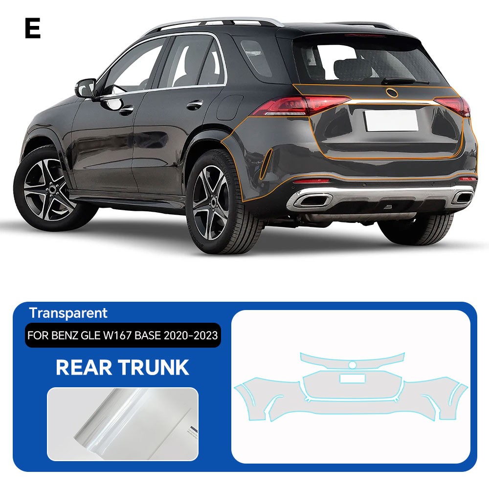 Full Car For Benz GLE W167 Base 2020-2023 Precut Paint Protection Film Clear PPF